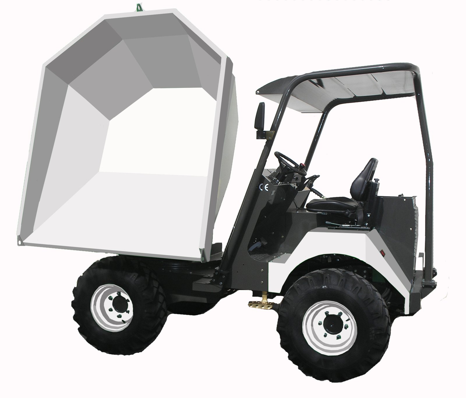 Descubre los dumpers Piquersa serie 4500H, la opción más grande y potente con transmisión hidrostática, descarga frontal y giratoria.