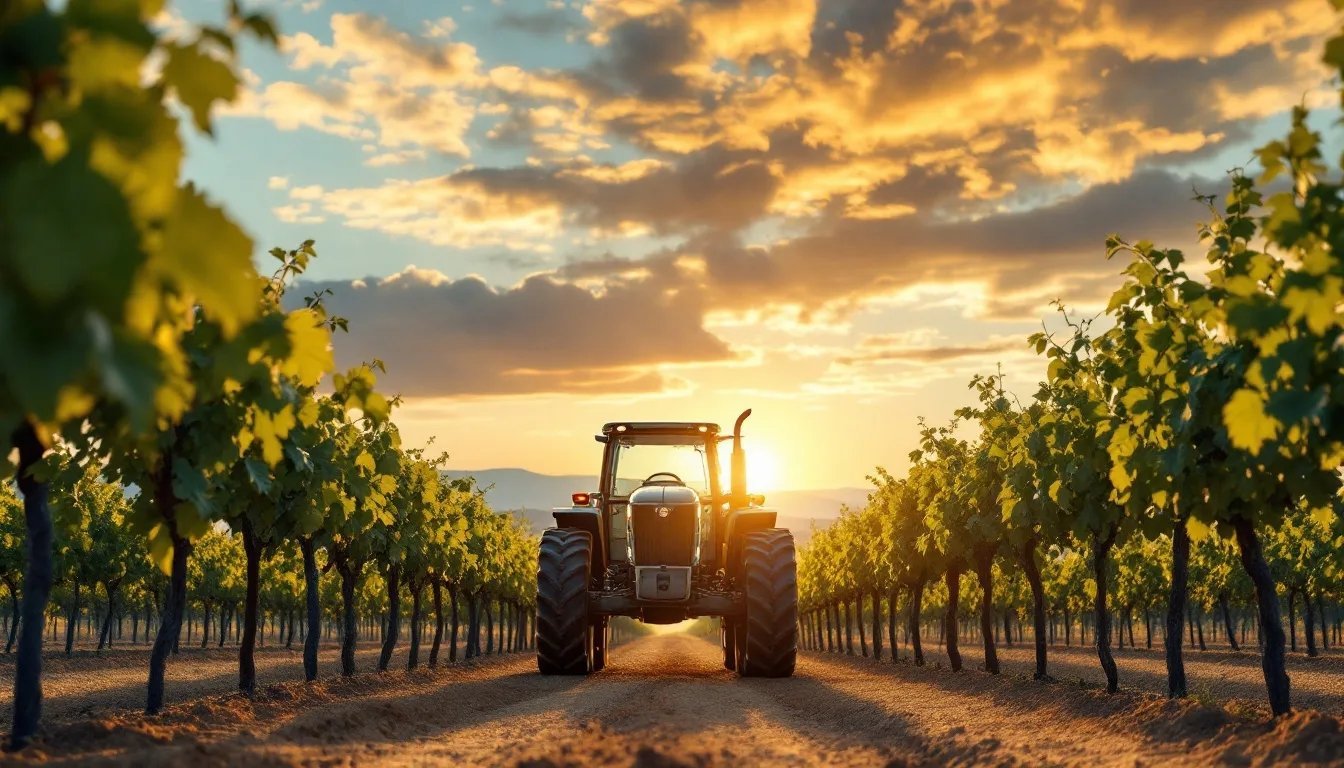 tractor agrícola homologado Stage V en viñedo España
