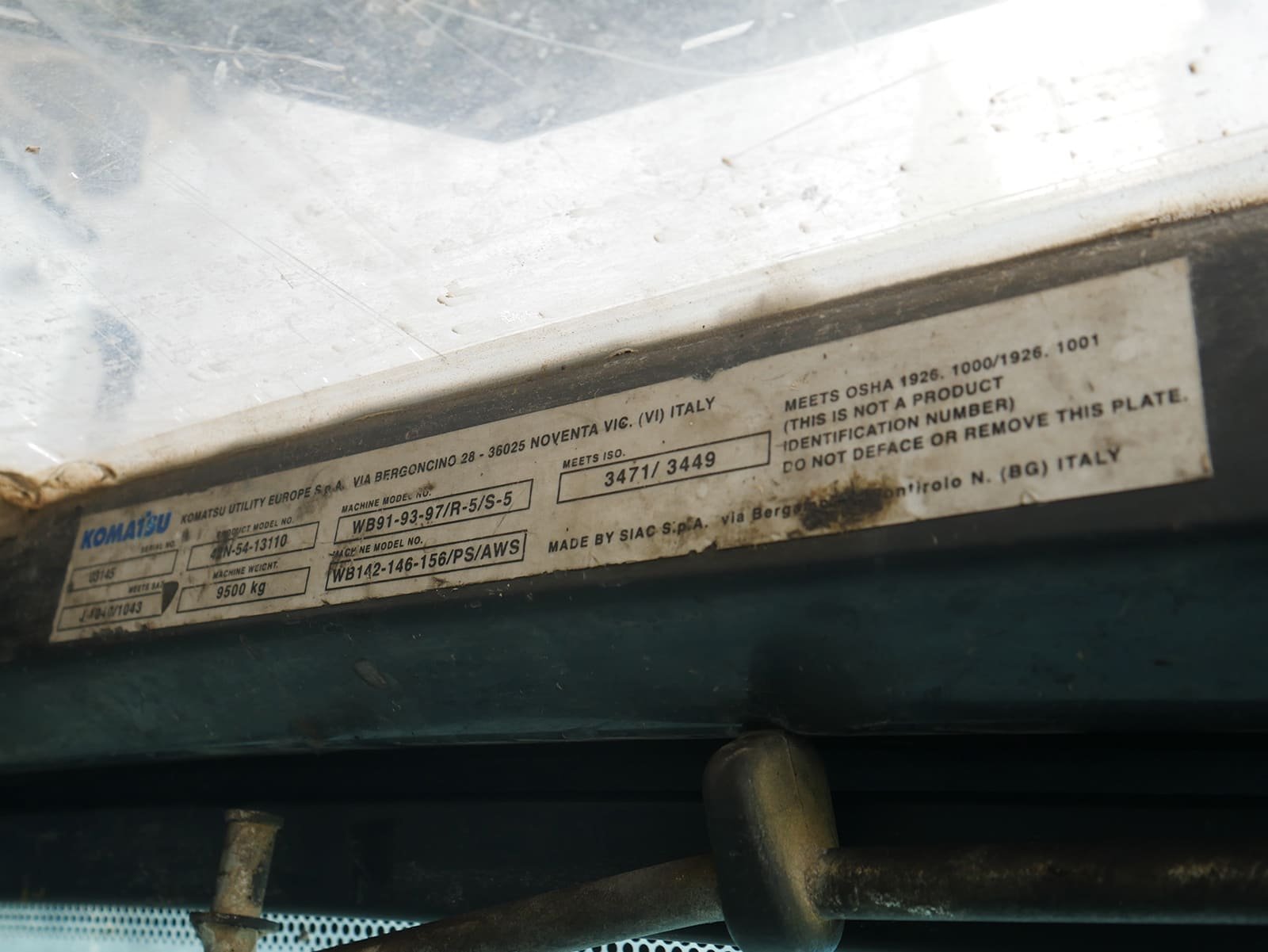 Sistema de carga frontal Komatsu WB97R