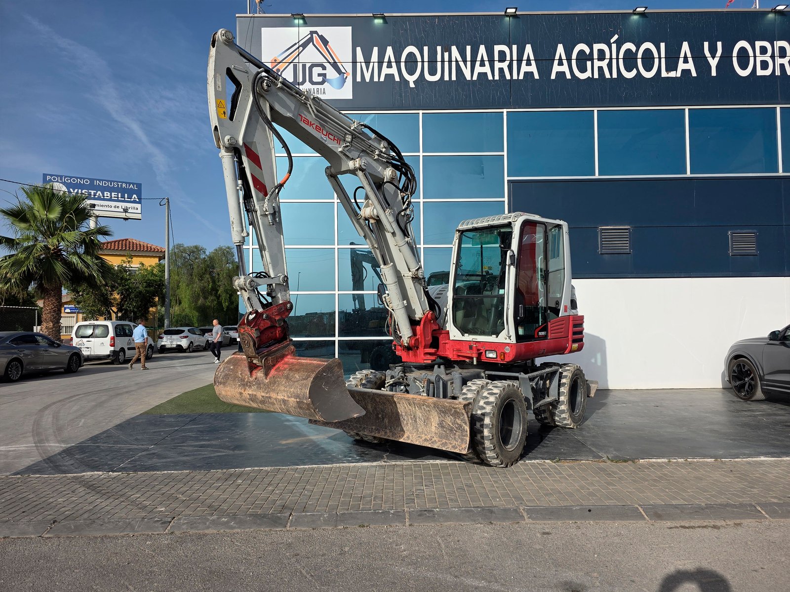Excavadora ruedas Takeuchi para canalizaciones Sistema hidráulico Takeuchi TB295W Powertilt Takeuchi TB295W detalle Excavadora de ruedas 10 toneladas Takeuchi