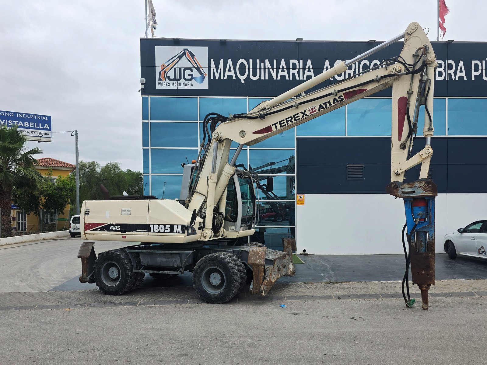Brazo excavador Terex Atlas 1805 Terex Atlas 1805 lista para trabajar Ruedas excavadora Atlas 1805 detalle